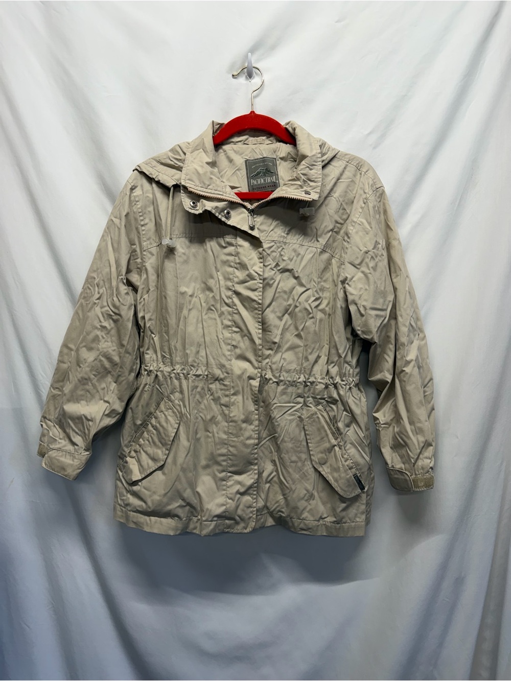 Pacific Trail Outdoor Wear Beige Women’s Hooded Utility Jacket Petite Small
